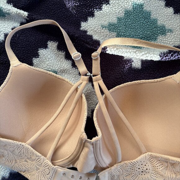 Aerie 34D Nude Sunnie Bloom Lace Strappy Demi Push-up Bra - Picture 11 of 11